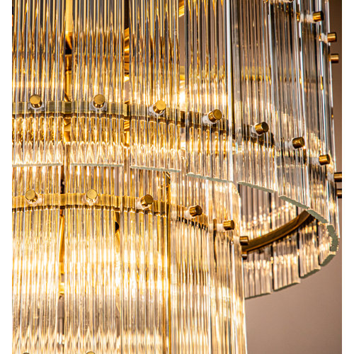 Mercer41 Greenebaum 22" 10Light Glam And Modern Antique Gold Two